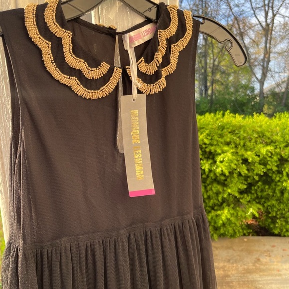 Monique Leshman Y2K Deadstock Sophia Peter Pan Mesh Beaded Layered Twee Dress - Picture 5 of 8